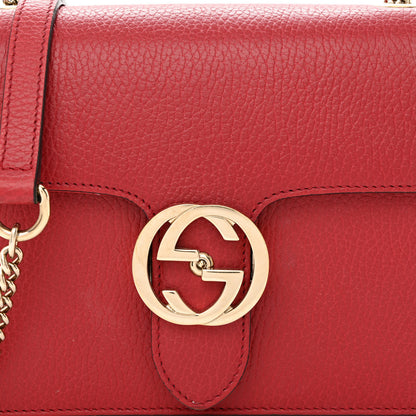 Gucci Dollar Calfskin Small Interlocking G Shoulder Bag Red 9 of 11