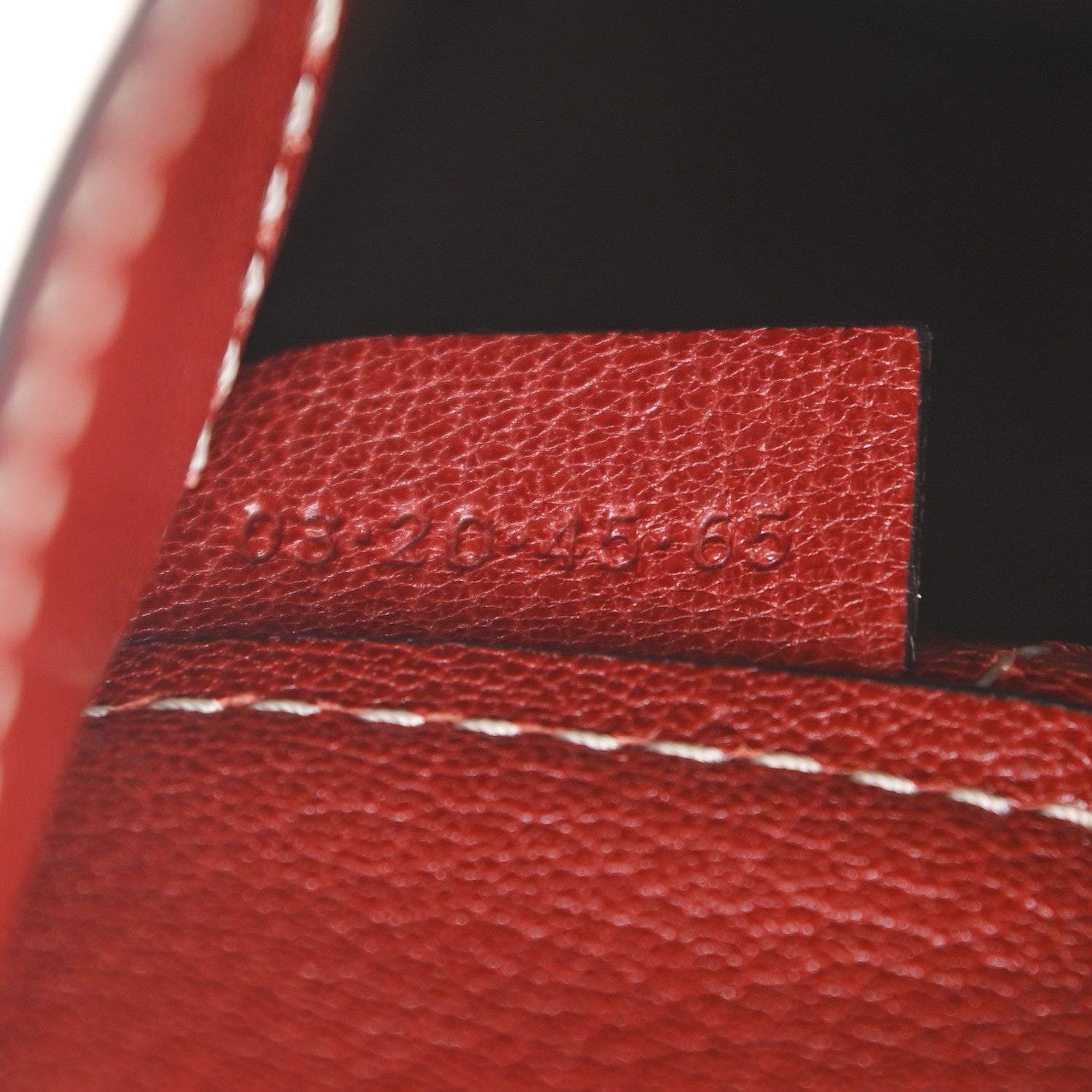 Chloe Calfskin Goatskin Mini Aby Bi-Color Bucket Black Red 7 of 9