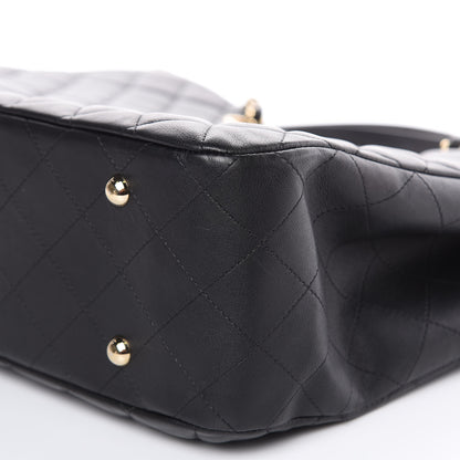 Chanel Calfskin Quilted Large CC Shopping Tote Black 10 of 11