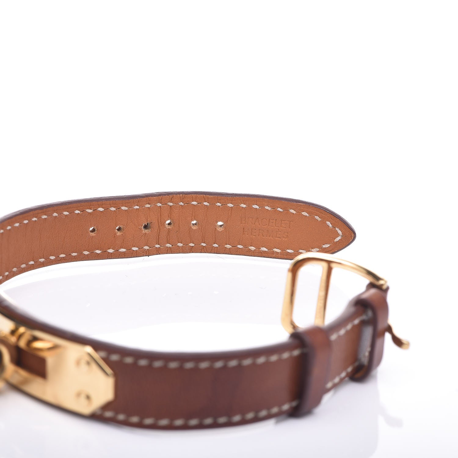 Hermes Stainless Steel Barenia 20mm Kelly Cadena Quartz Watch Fauve 6 of 6