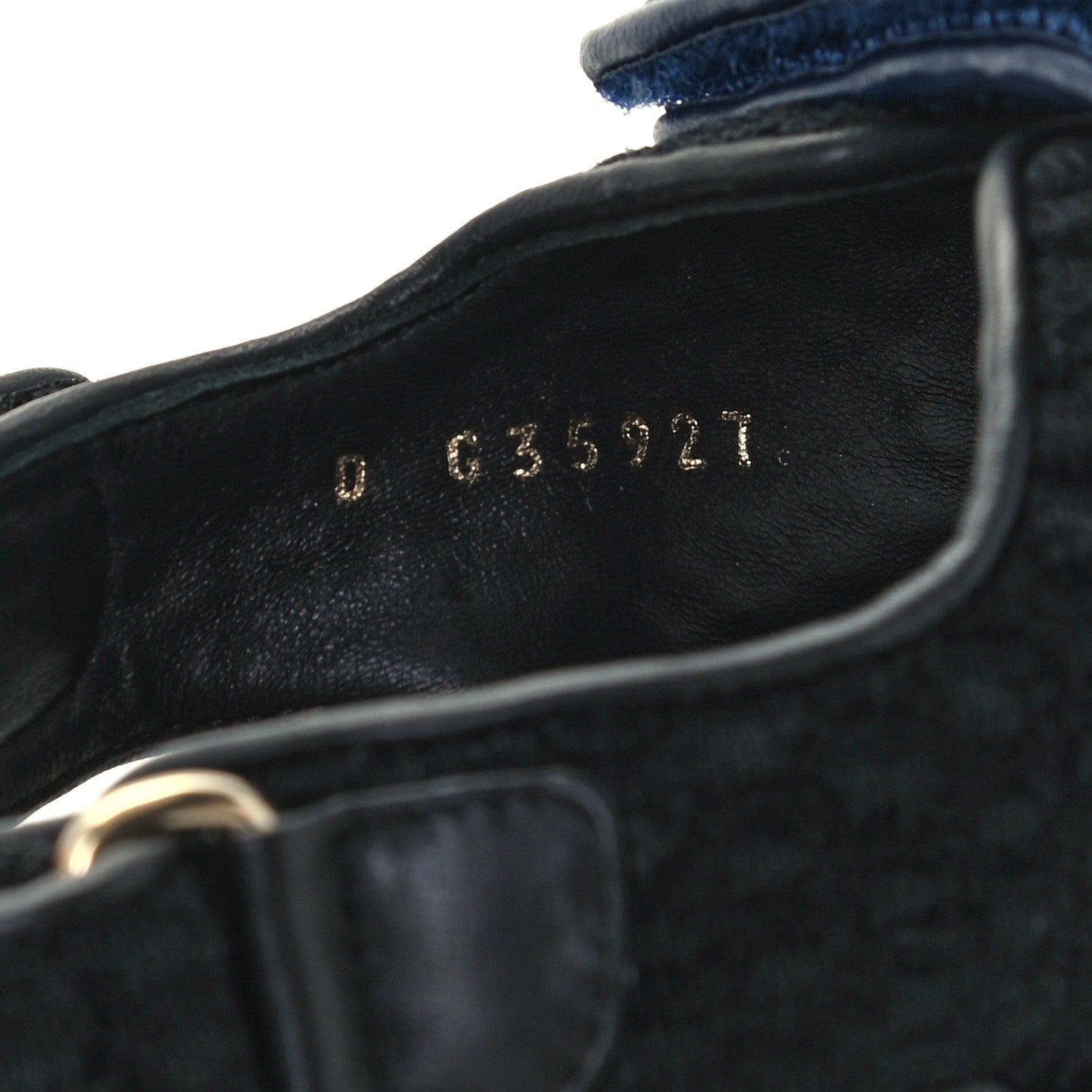 Chanel Knit Fabric Velcro Dad Sandals 39 Black Dark Blue Light Blue 11 of 12