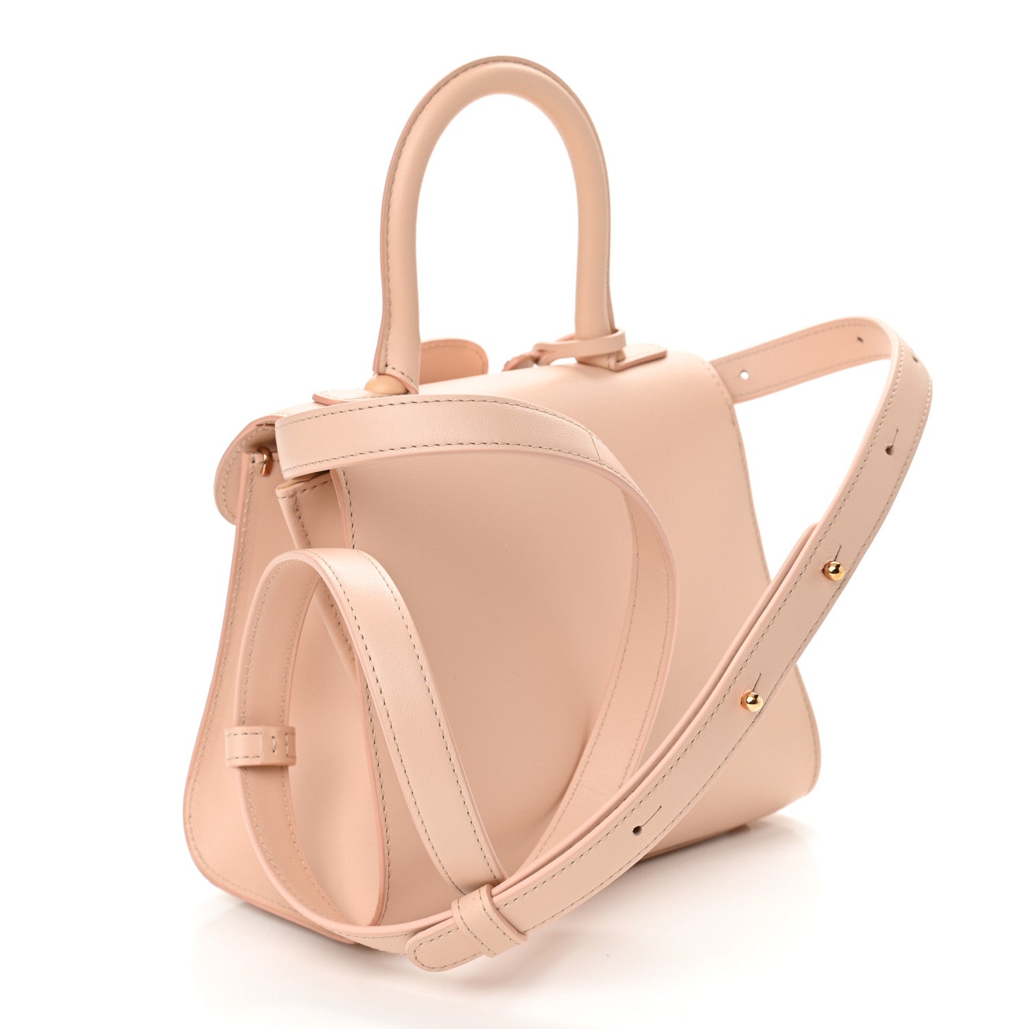 Delvaux Grained Calfskin Mini Brillant Satchel Light Pink 2 of 9