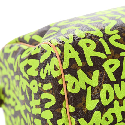 Louis Vuitton Monogram Graffiti Speedy 30 Green 9 of 13