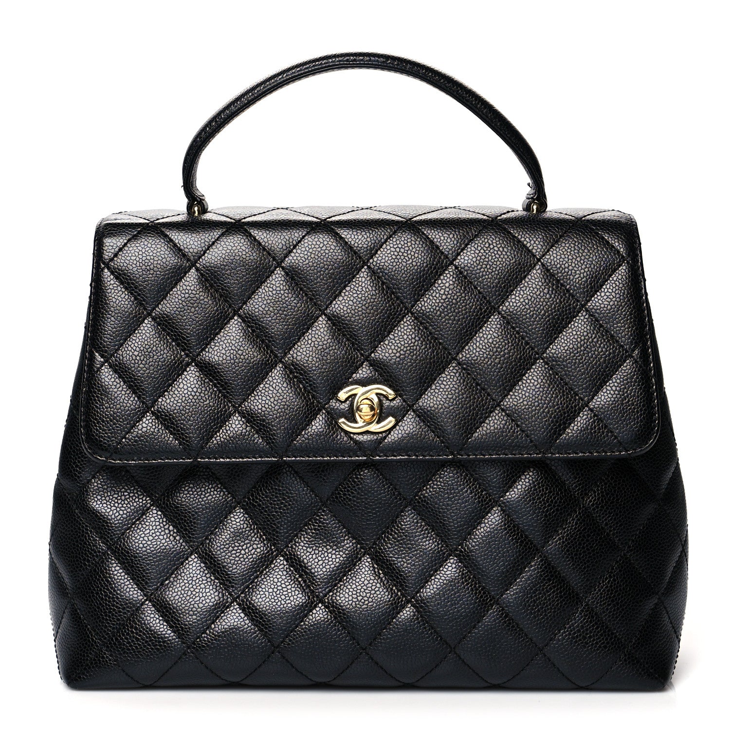 Chanel Caviar Quilted Jumbo Kelly Flap Black 1 of 13
