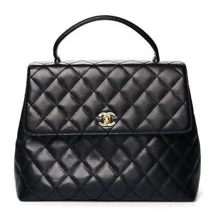 Chanel Caviar Quilted Jumbo Kelly Flap Black 1 of 13