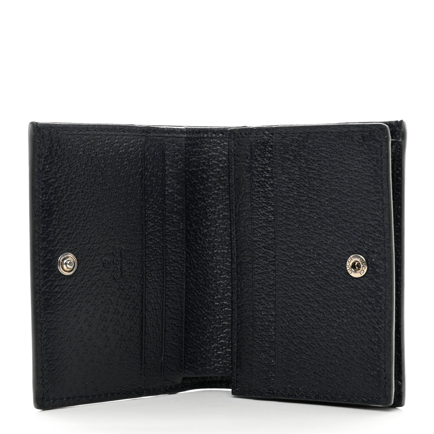 Gucci GG Supreme Monogram Textured Dollar Calfskin Web Ophidia Card Case Beige Blue 5 of 7