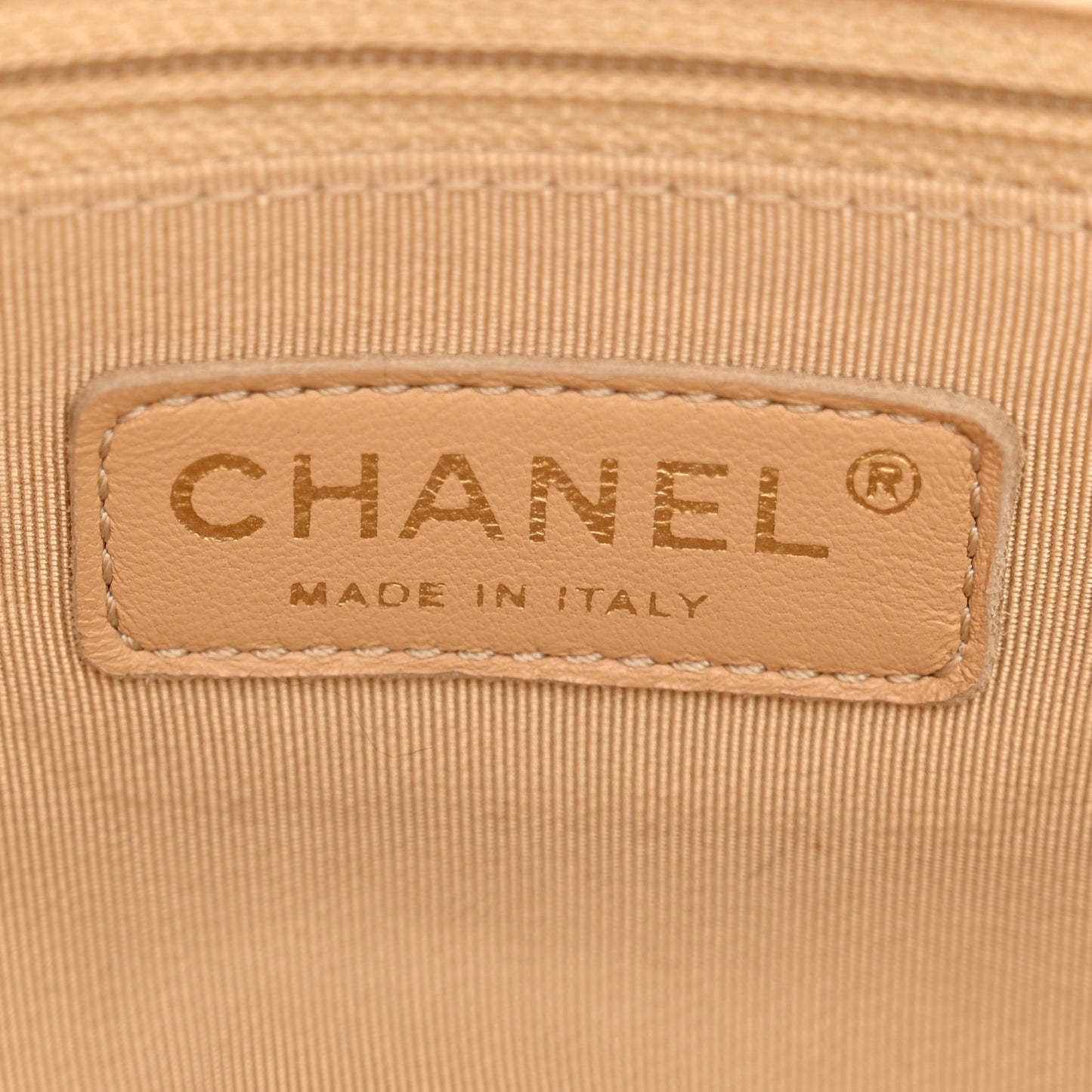 Calfskin Quilted Small CC Crown Tote Beige