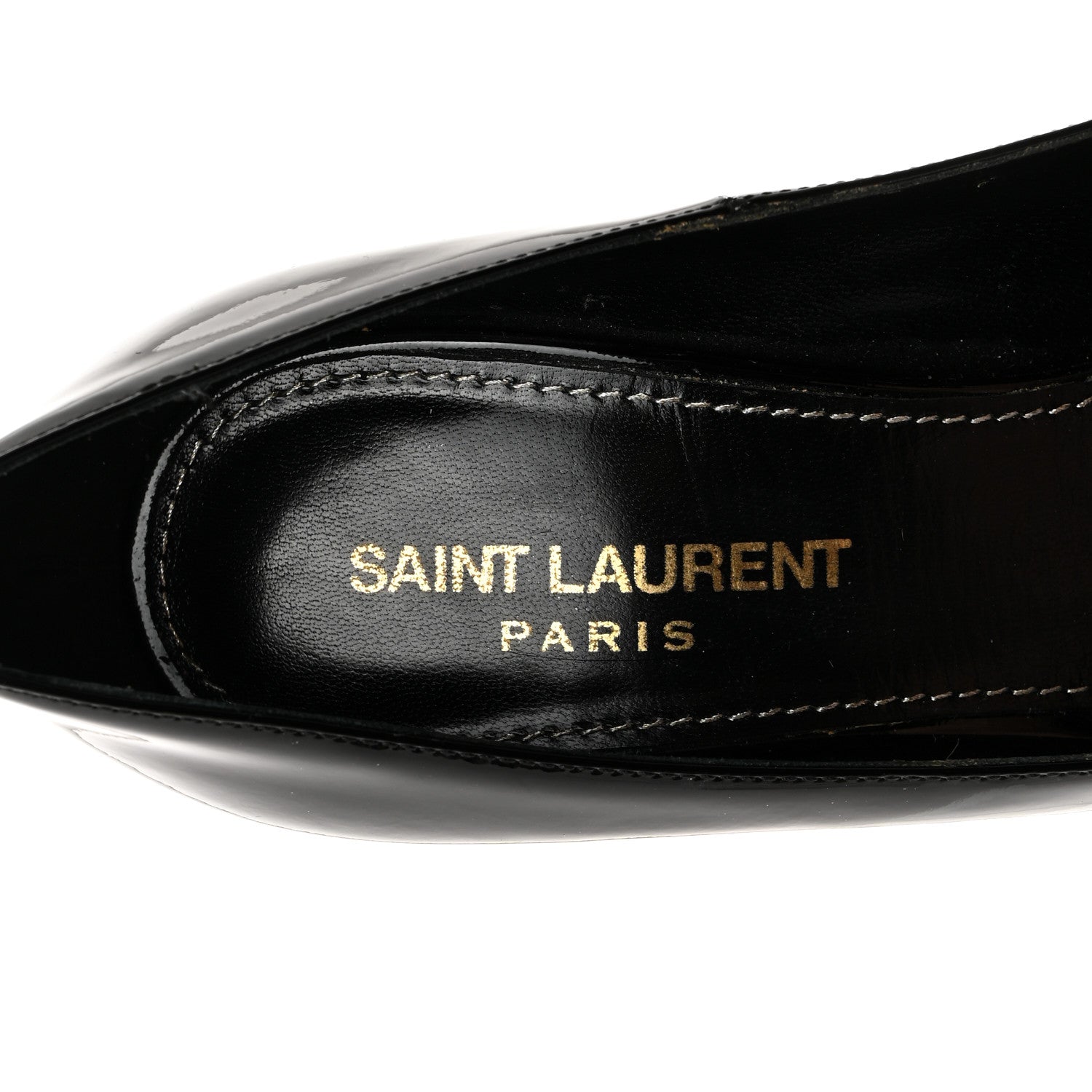 Saint Laurent SAINT LAURENT Patent Calfskin Opyum 110 Sandals 35 Black 6 of 8