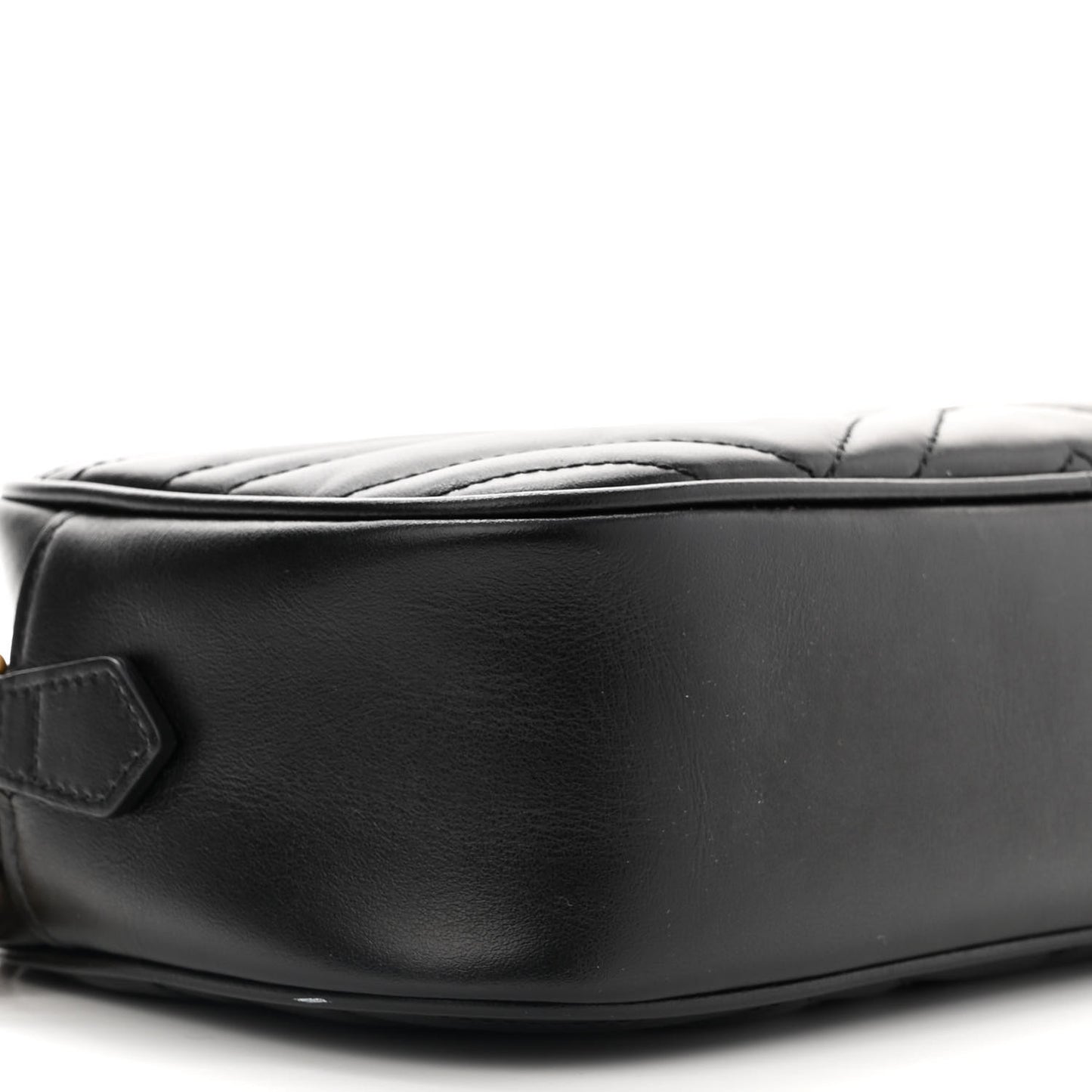 Calfskin Matelasse Small GG Marmont Chain Shoulder Bag Black