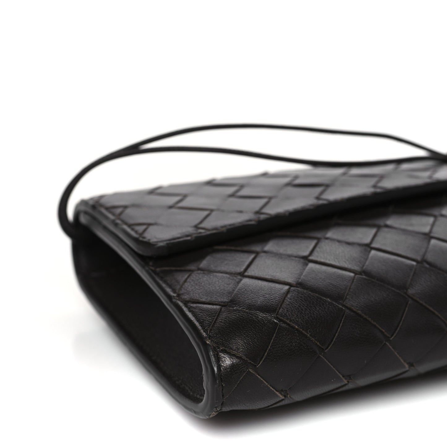 Nappa Intrecciato Long Andiamo Top Handle Clutch Fondant