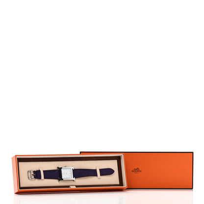 Hermes Stainless Steel Swift 30.5mm Heure H Hour Quartz Watch Iris 5 of 5