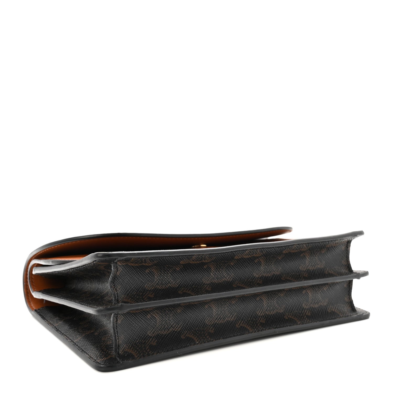 Celine Triomphe Canvas Lambskin Wallet On Strap Tan 4 of 11