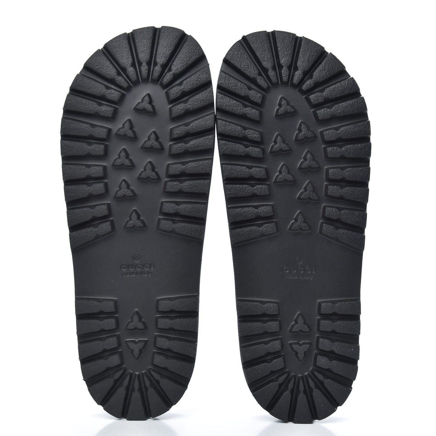 Guccissima Mens Lug Sole Slide Sandals 8 Black