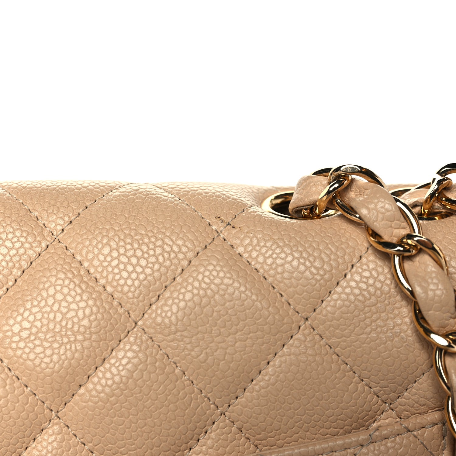 Chanel Caviar Quilted Jumbo Single Flap Beige Clair 13 of 14