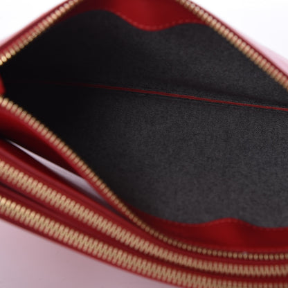 Celine Lambskin Large Trio Crossbody Bag Red 5 of 11