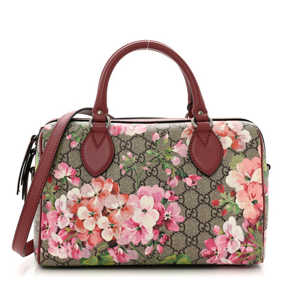 Gucci GG Supreme Monogram Blooms Small Boston Beige Multicolor Dry Rose 1 of 11