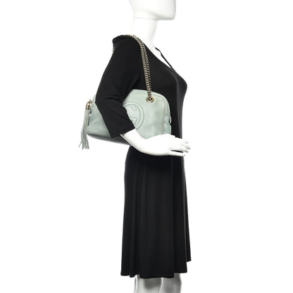 Gucci Pebbled Calfskin Small Soho Bowler Light Blue 2 of 12