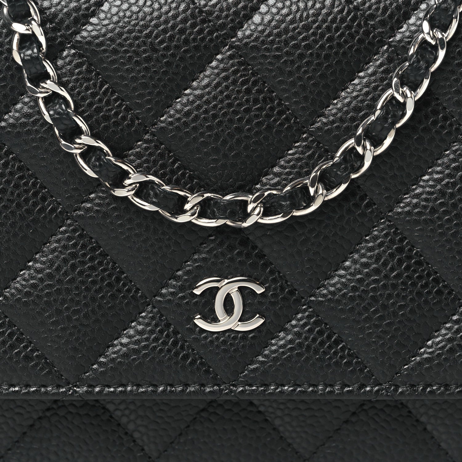 Chanel Caviar Quilted Wallet on Chain WOC Black 8 of 11