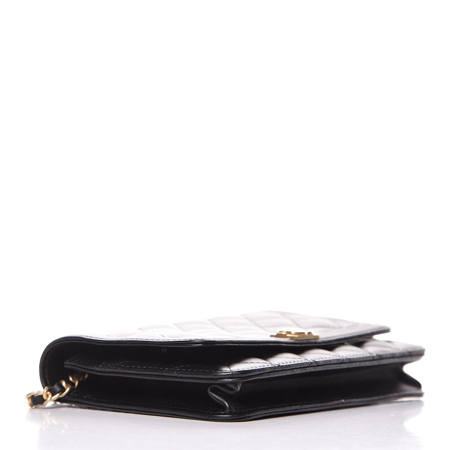 Lambskin Quilted Boy Wallet On Chain WOC Black