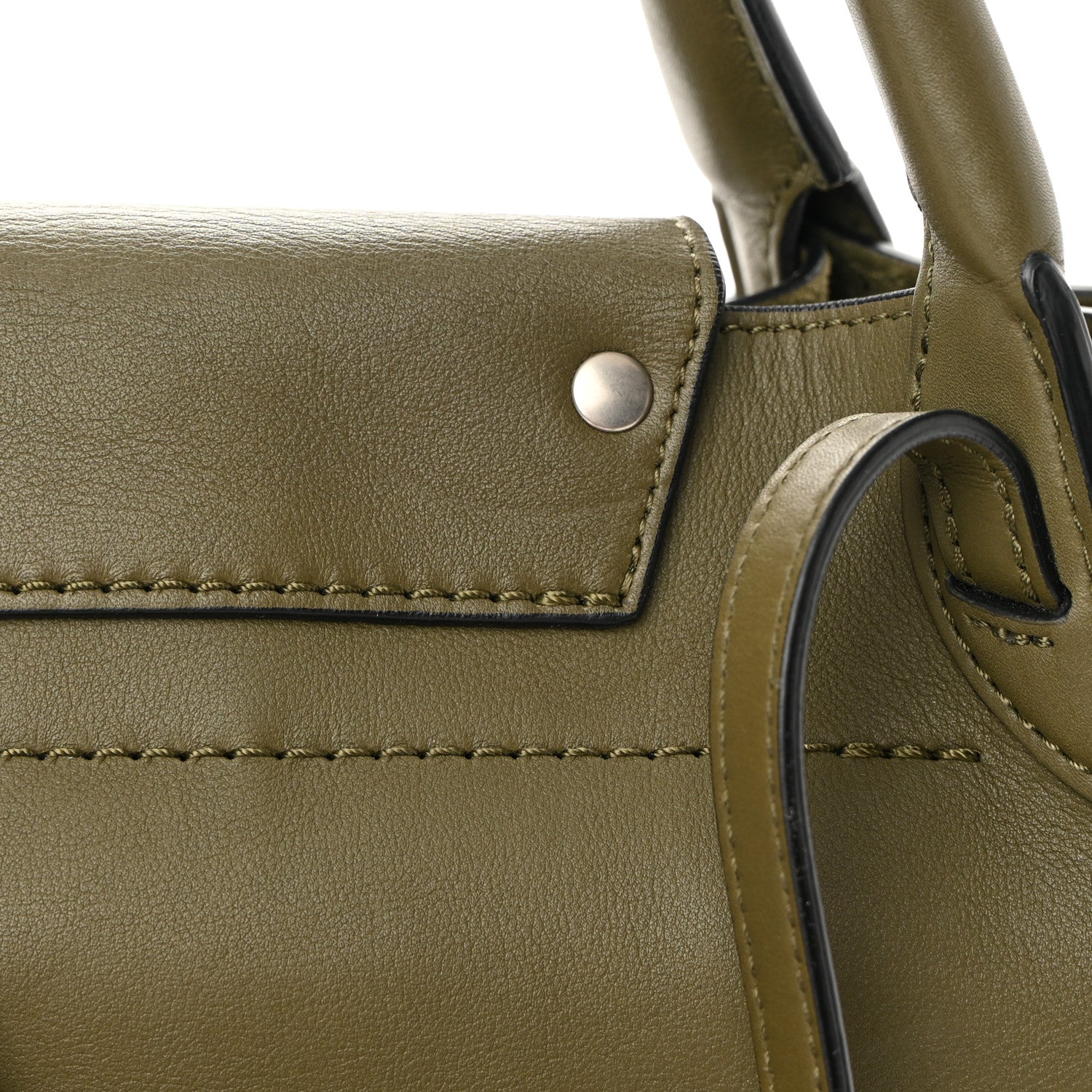 Celine Smooth Calfskin Small Big Bag Army Green 15 of 16