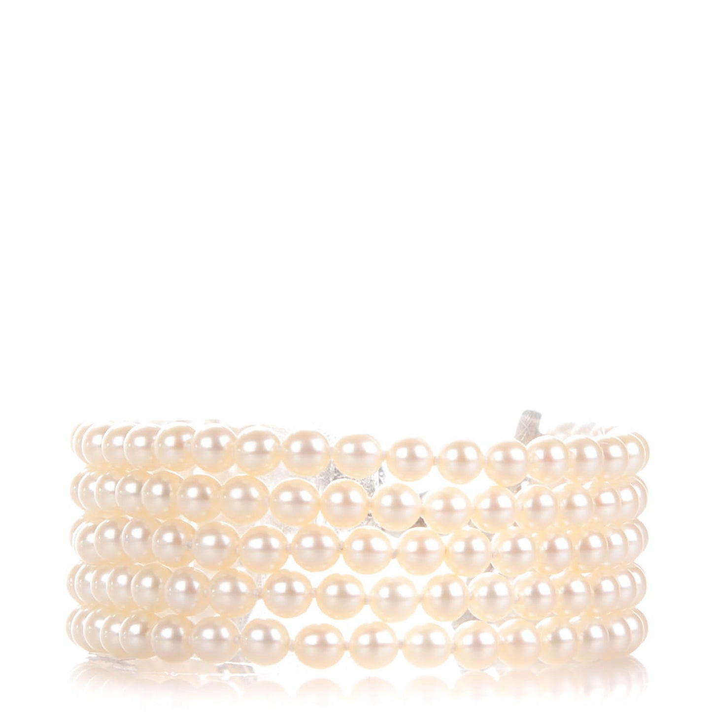Sterling Silver Pearl 4.5mm Ziegfeld 5 Strand Bracelet