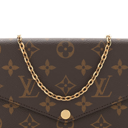 Louis Vuitton Monogram Pochette Felicie Chain Wallet Fuchsia 8 of 10