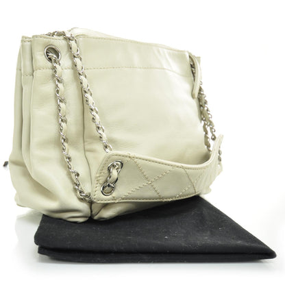 Chanel Lambskin Quilted Shoulder Flap Bag Ivory 2 of 11