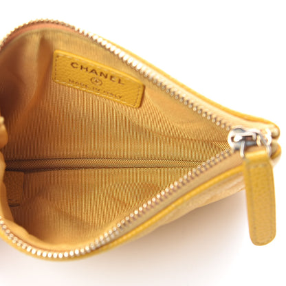 Chanel Caviar Quilted Small Cosmetic Case Yellow 5 of 8
