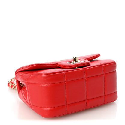 Chanel Lambskin Resin Crystal Square Quilted Monacoco Mini Flap Red 3 of 9