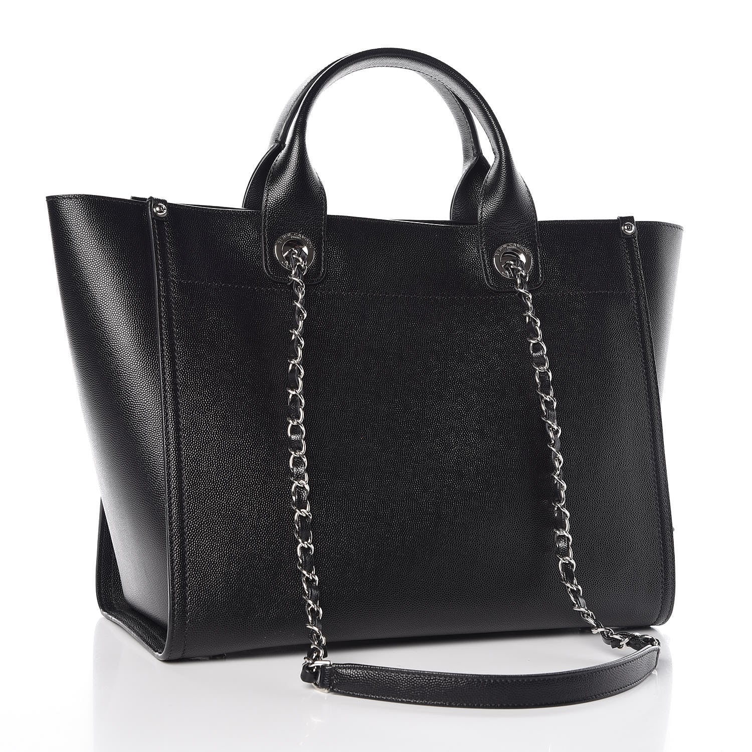 Chanel Caviar Small Studded Deauville Tote Black 4 of 11