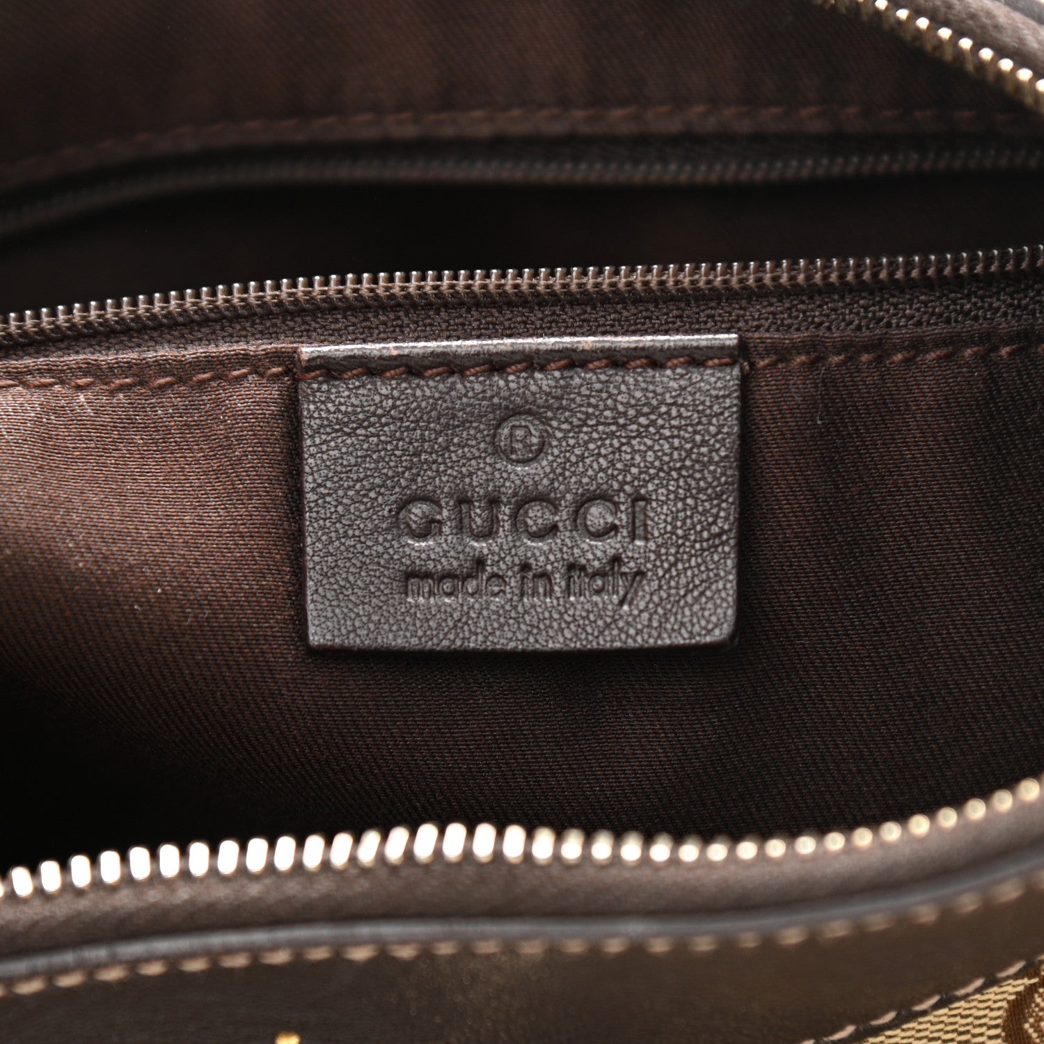 Gucci Monogram Medium D Gold Ring Hobo Dark Brown 6 of 12