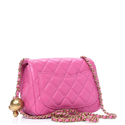 Chanel Lambskin Quilted Mini Pearl Crush Flap Pink 2 of 5