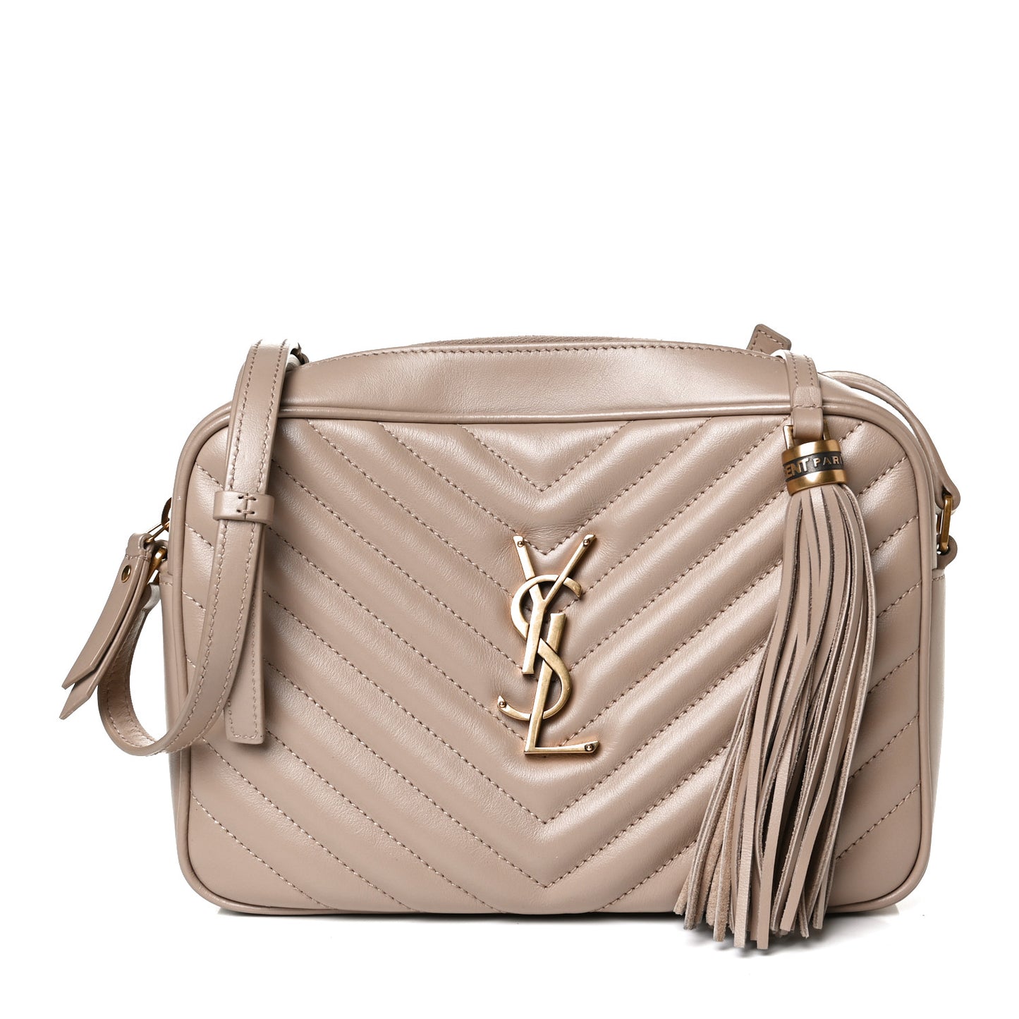 Calfskin Matelasse Monogram Lou Camera Bag Nude Powder