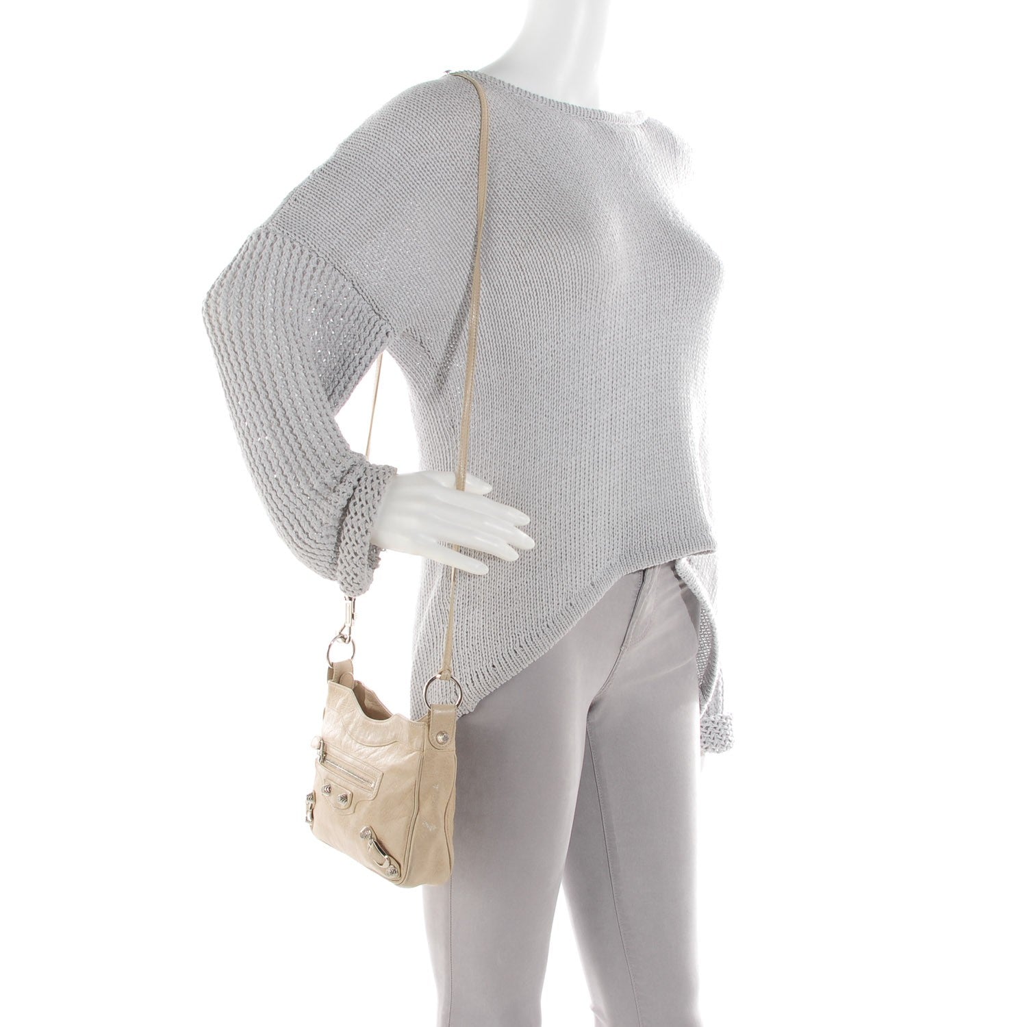 Balenciaga Agneau Giant 12 Silver Hardware Hip Praline 2 of 13