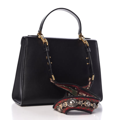 Christian Dior Calfskin Dioraddict Bohemian Strap Top Handle Black 4 of 8