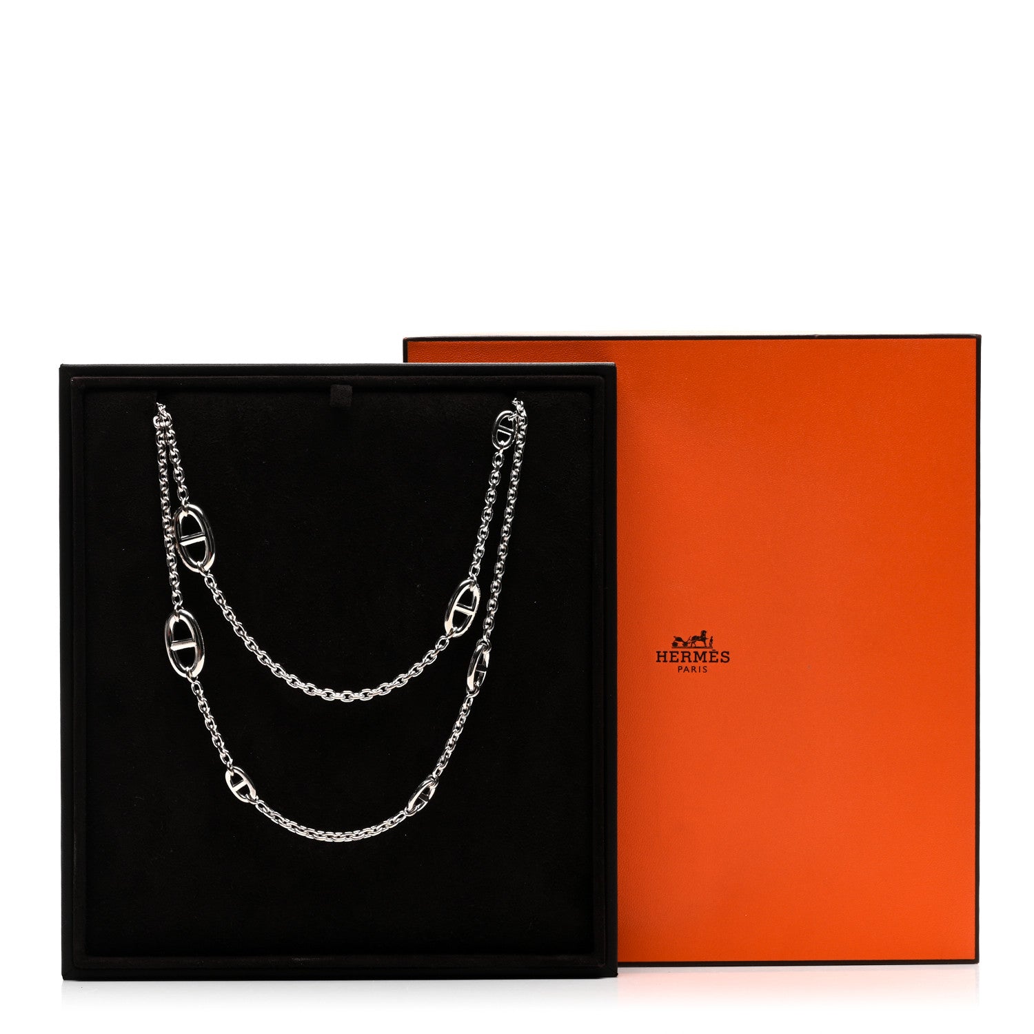 Hermes Sterling Silver Farandole Necklace 5 of 5