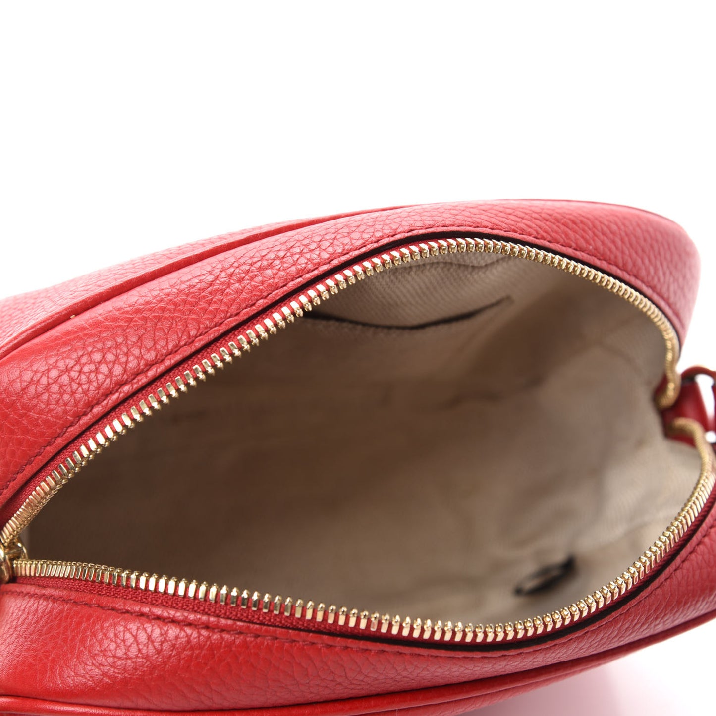 Pebbled Calfskin Small Soho Disco Bag Tabasco Red