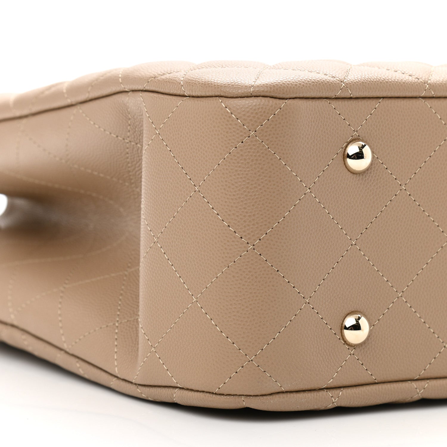 Chanel Calfskin Quilted Large Classic Shopping Tote Beige 9 of 10