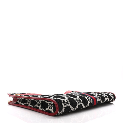 Gucci Tweed GG Monogram Large Rajah Chain Tote Romantic Cherry Black White 4 of 8