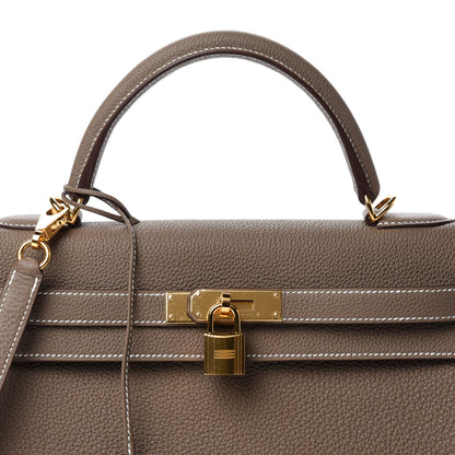 Hermes Togo Kelly Retourne 32 Etoupe 11 of 12