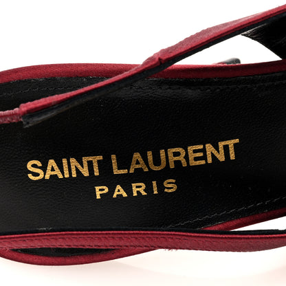 Saint Laurent Crepe Satin Zoe 105 Slingback Pump 38.5 Butternut 8 of 9