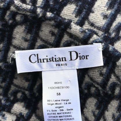 Christian Dior Wool Oblique Jacquard Bucket Hat Blue 8 of 8