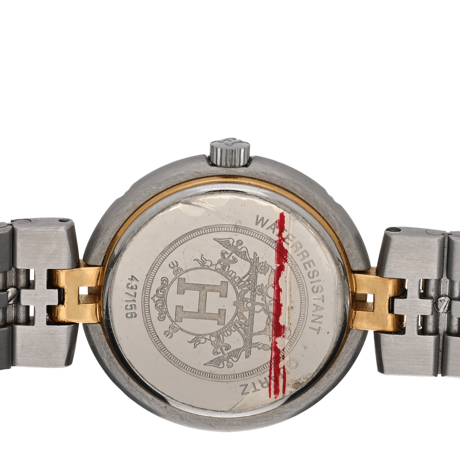 Hermes Stainless Steel 25mm Clipper Quartz Watch Gold 4 of 4