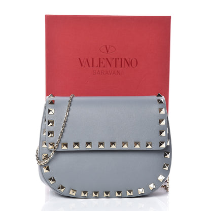 Valentino Garavani Vitello Mini Rockstud Crossbody Saddle Bag Light Stone 10 of 10