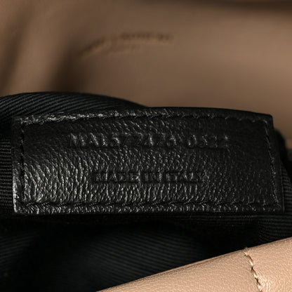 Saint Laurent Lambskin Quilted Small Loulou Puffer Monogram Chain Satchel Dark Beige 8 of 11