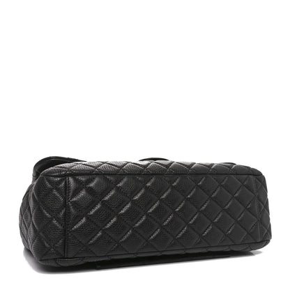 Chanel Grained Calfskin Quilted Small XXL Travel Flap Bag Black 4 of 10