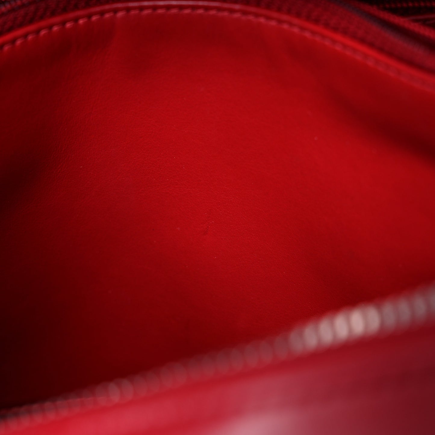 Lambskin Quilted Medium CC Filigree Vanity Case Dark Red