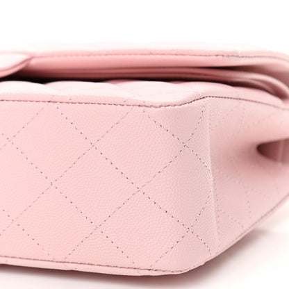 Chanel Caviar Quilted Medium Double Flap Light Pink 10 of 11