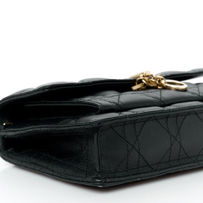 Christian Dior Lambskin Cannage Lady Dior Chain Pouch Black 8 of 9