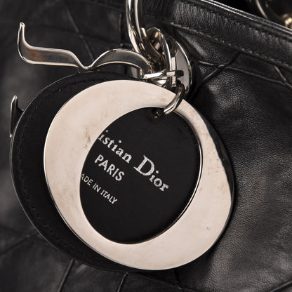 Christian Dior Lambskin Cannage Medium Granville Tote Black 13 of 14